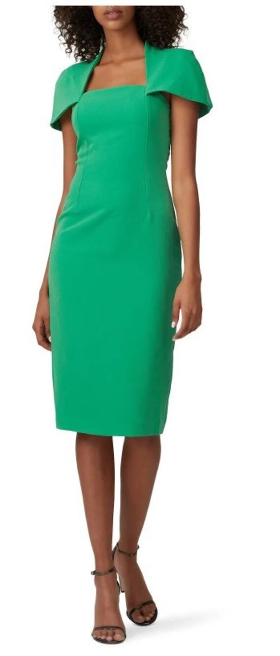 ELLIATT Emerald Green Vera Pencil Sheath Dress Medium 6 Work Wedding Guest